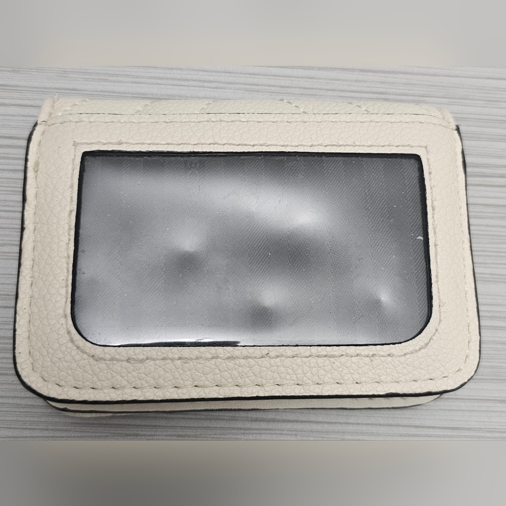 Victoria's Secret Quilted Cream Wallet with Gold Accents - Picture 2 of 4